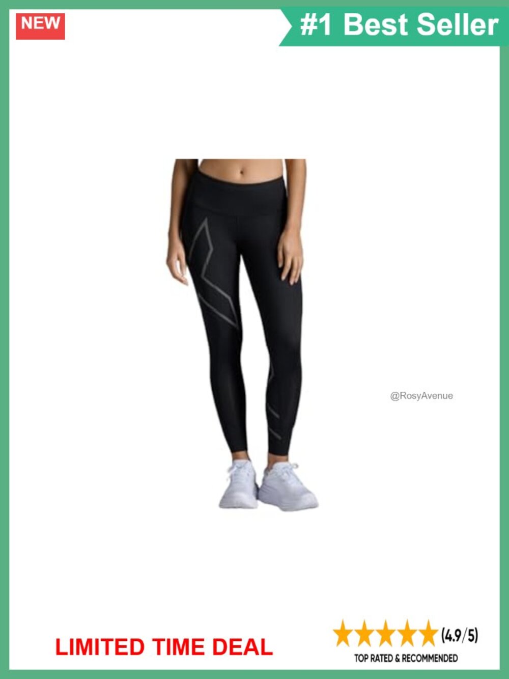 2XU Light Speed Mid-Rise Compression Tights MCS Running Leggings Reflective